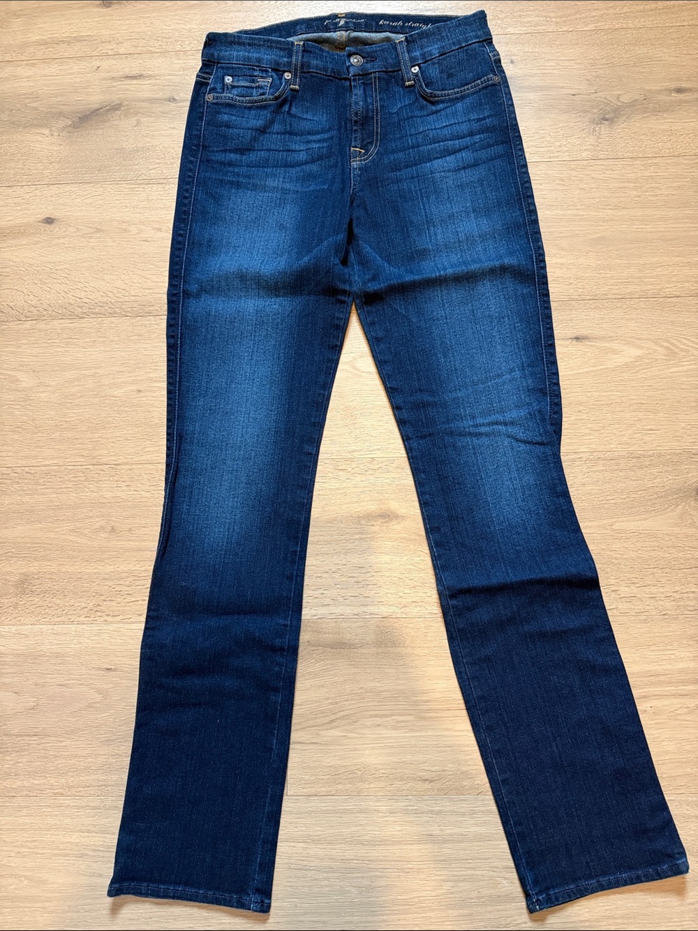 7 For All Mankind Women's Dark Blue Boot Cut Jeans